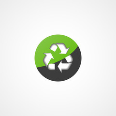 Recycle web icon, for eco environments.