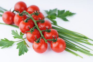 cherry tomato, vegetables, green-stuff