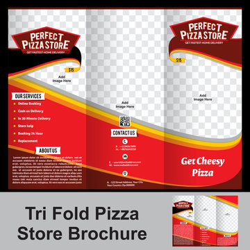 Tri Fold Pizza Store Brochure