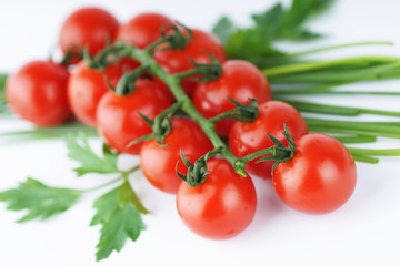 cherry tomato, vegetables, green-stuff