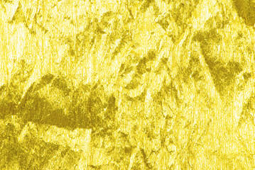 texture of golden foil close up view