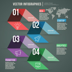 Vector abstract infographic flat design