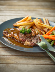 steak and french fries