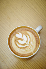 Cappuccino or latte coffee