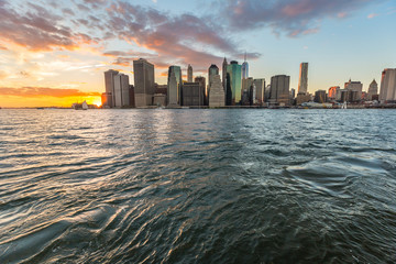 New York Downtown at Sunset