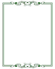 Simple ornamental decorative frame.