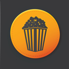 Popcorn button,clean vector