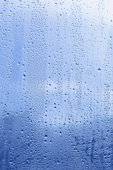 Water drops on glass