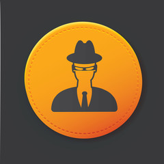 Spy button,clean vector