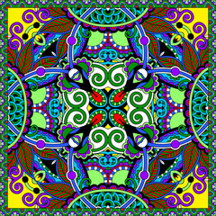 Traditional ornamental floral paisley bandanna