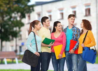 group of smiling teenagers