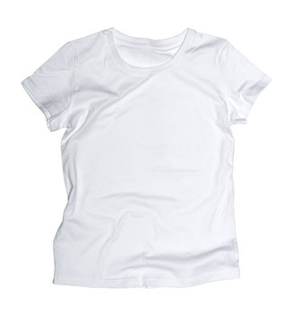 white t-shirt isolated on white background