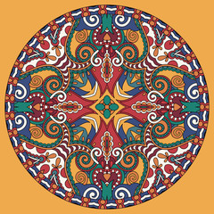decorative design of circle dish template, round geometric patte