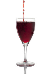 Pouring red wine