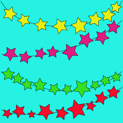 abstract magic bokeh colorful  star on a blue background