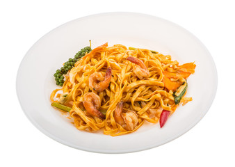 Fried noodles with shrimps
