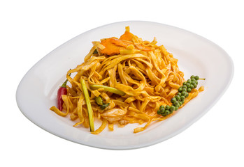 Fried noodles with vegetables