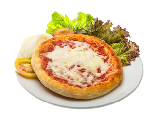 Pizza with tomato and cheese