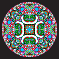 decorative design of circle dish template, round geometric patte