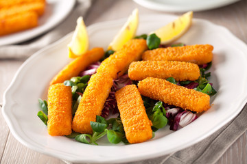 Fish Sticks with Salad
