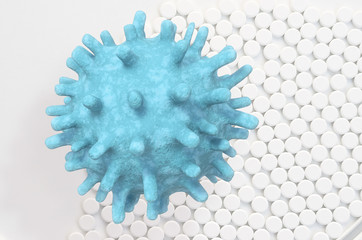 Rhinovirus - 3d Render