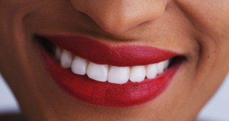 Close up of african woman with a great smile