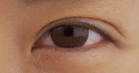 Fototapeta na wymiar Closeup of single Japanese woman's eye