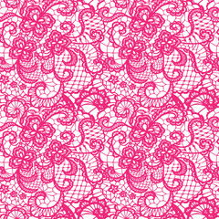 Lace seamless pattern with flowers