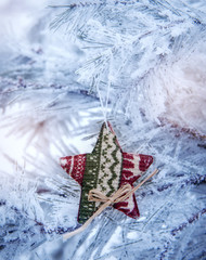 Christmas backgrounds. Christmas decor on the blur background.