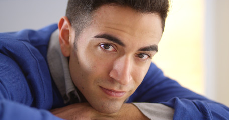 Fototapeta premium Puerto Rican man smiling at camera