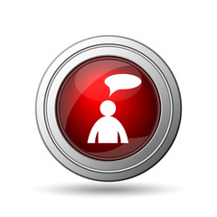 Comments icon - man with bubble