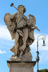 Fototapeta premium marble statue of angel from the Sant'Angelo Bridge in Rome, Ital