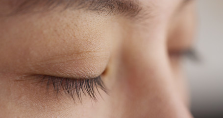 Closeup of Chinese woman's eyes