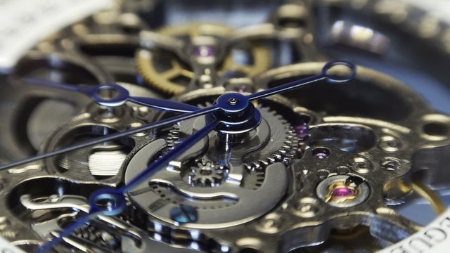 Gear mechanism  inside a wristwatch