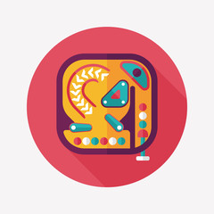 Pinball flat icon with long shadow,eps10