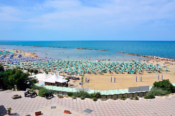 view of the beach of Termoli, Molise, Italy