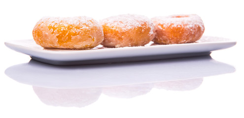 Homemade doughnut with sugar toppings 