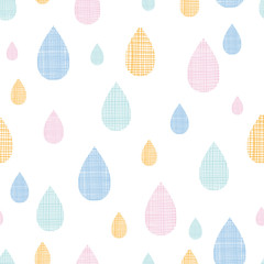 Abstract textile colorful rain drops seamless pattern background