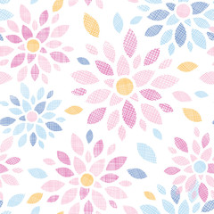 Abstract textile colorful flowers seamless pattern background - 70642854