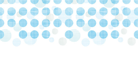 Abstract textile blue polka dots stripes horizontal seamless - obrazy, fototapety, plakaty