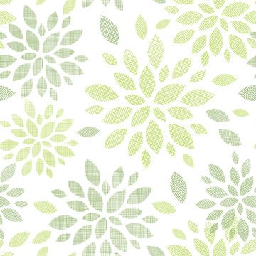 Fabric textured abstract leaves seamless pattern background