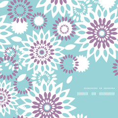 Purple and blue floral abstract frame corner pattern background