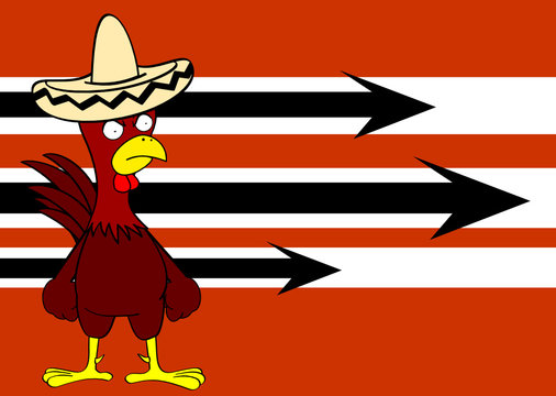 mexican angry chicken background