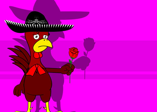 mexican chicken mariachi rose background