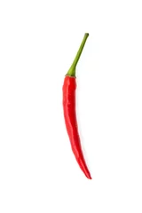 Fotobehang Chilli isolated on white © siraphol