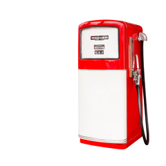 retro fuel dispenser isolated on white