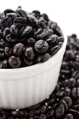 Coffee beans isolated on white background