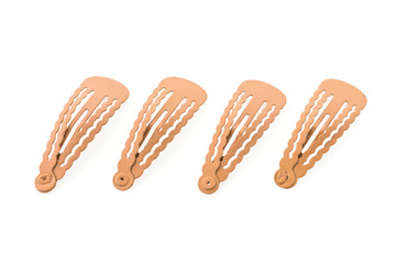 Hair clips isolated on white