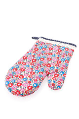 Flower mitten oven glover isolated on white background