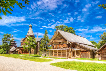 Museum  wooden architecture Vitoslavlitsy village street house C